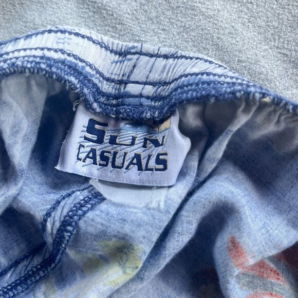 Vintage 1980s Sun Casual Hawaiian Style Board Shorts - Tropical - Women's Size M - Picture 8 of 8